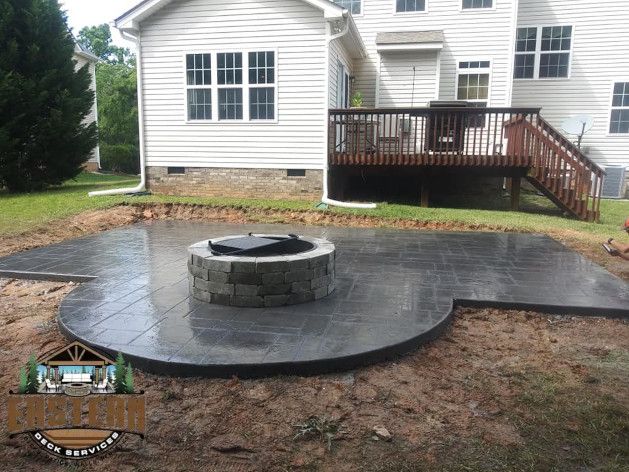 Stamped concrete patio project in Ashburn, VA