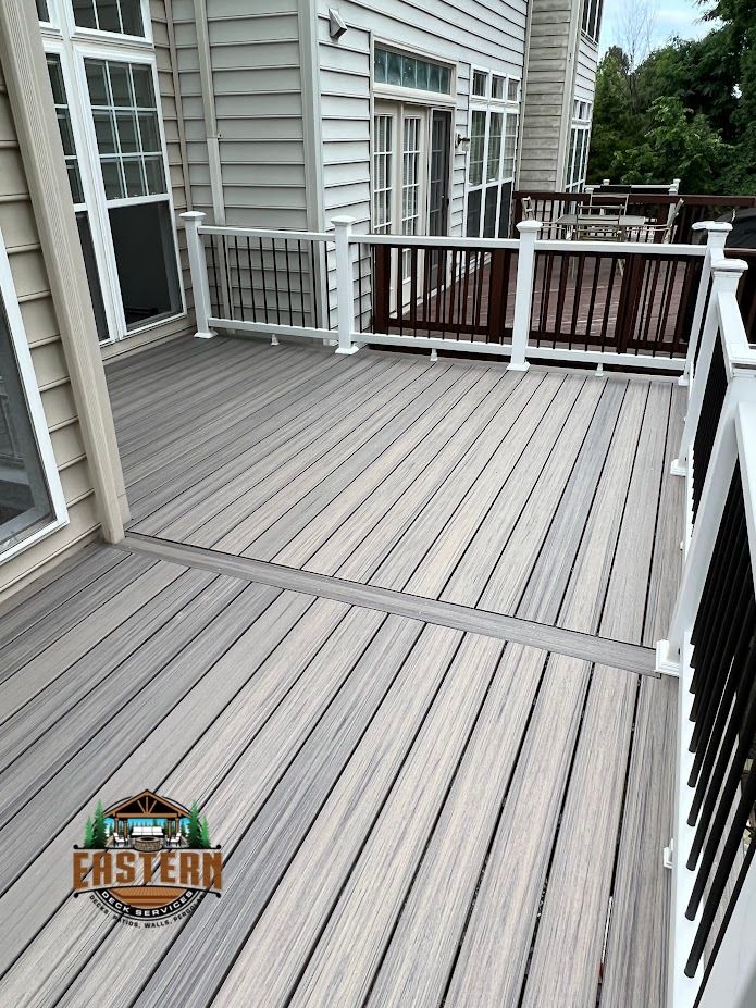 Composite boards replacing wood deck in Leesburg, VA