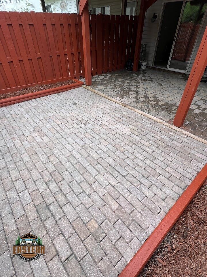 Basic paver patio construction in Oakton, VA